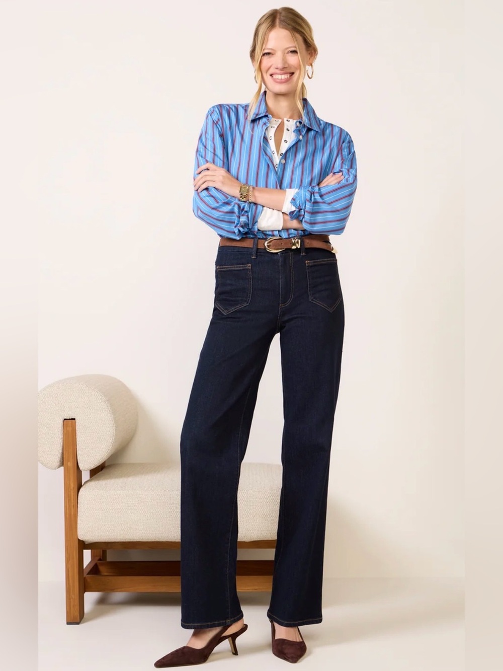 Kut from the Kloth Charlotte Wide Leg w/ Patch Pockets Jeans